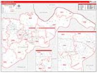 St. Charles, Mo Carrier Route Wall Map